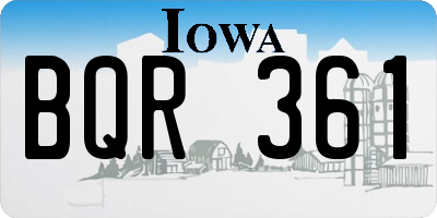 IA license plate BQR361