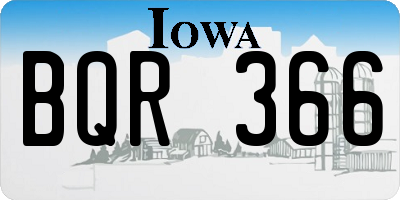 IA license plate BQR366