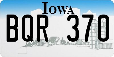 IA license plate BQR370