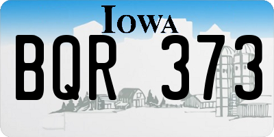 IA license plate BQR373
