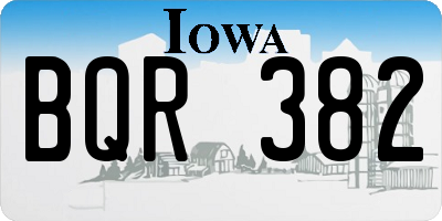 IA license plate BQR382