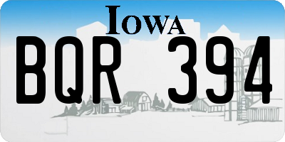 IA license plate BQR394