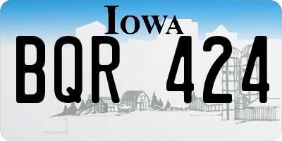 IA license plate BQR424
