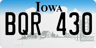 IA license plate BQR430