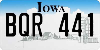 IA license plate BQR441