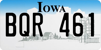 IA license plate BQR461