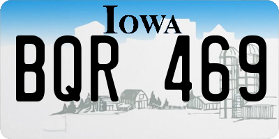 IA license plate BQR469