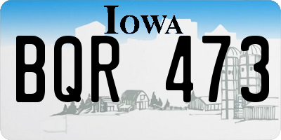 IA license plate BQR473