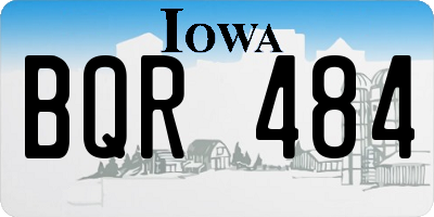 IA license plate BQR484