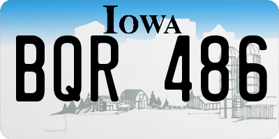 IA license plate BQR486