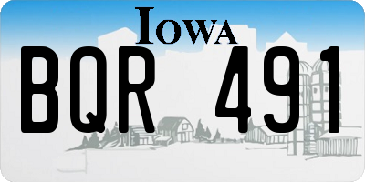 IA license plate BQR491