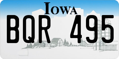 IA license plate BQR495