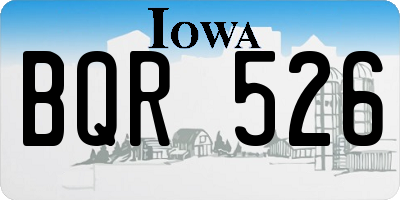 IA license plate BQR526
