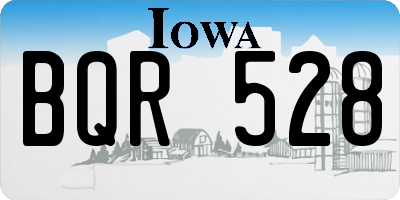IA license plate BQR528
