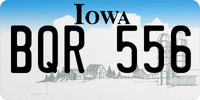 IA license plate BQR556