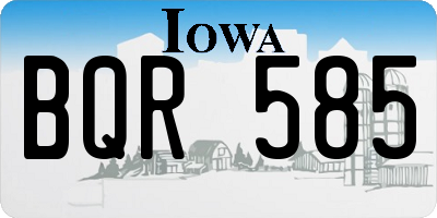 IA license plate BQR585