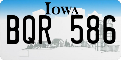 IA license plate BQR586
