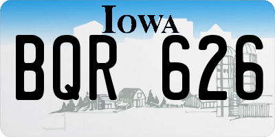 IA license plate BQR626