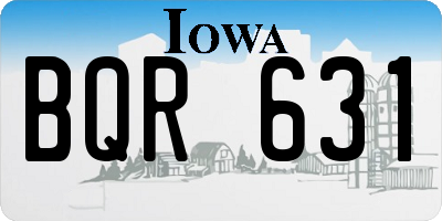 IA license plate BQR631