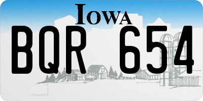 IA license plate BQR654