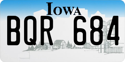 IA license plate BQR684
