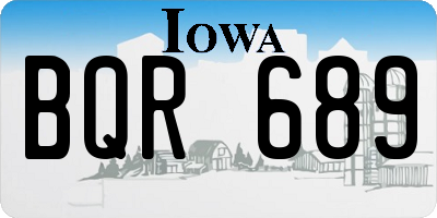 IA license plate BQR689