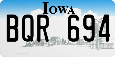 IA license plate BQR694