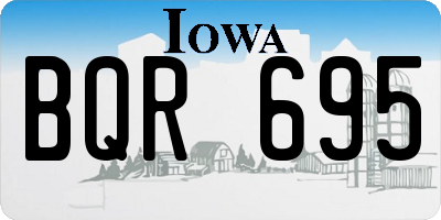 IA license plate BQR695