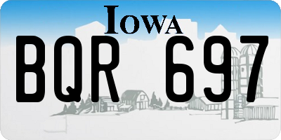 IA license plate BQR697