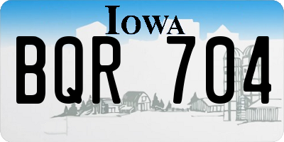 IA license plate BQR704
