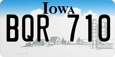 IA license plate BQR710