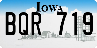 IA license plate BQR719