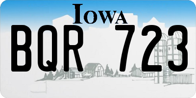 IA license plate BQR723