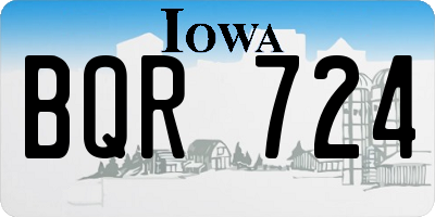 IA license plate BQR724