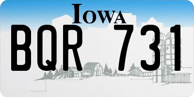 IA license plate BQR731