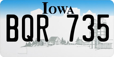 IA license plate BQR735