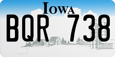 IA license plate BQR738