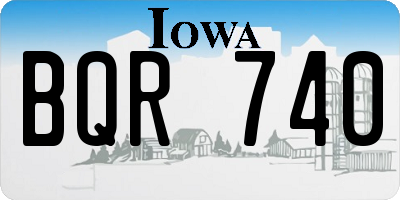 IA license plate BQR740