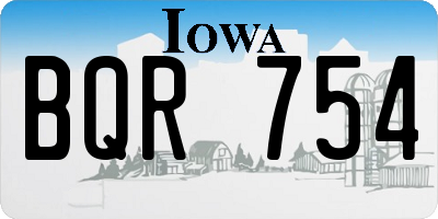 IA license plate BQR754