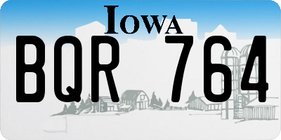 IA license plate BQR764