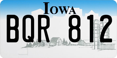 IA license plate BQR812