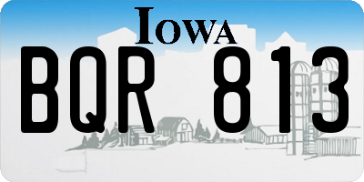 IA license plate BQR813
