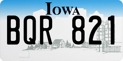 IA license plate BQR821