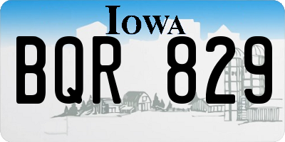 IA license plate BQR829