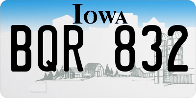 IA license plate BQR832