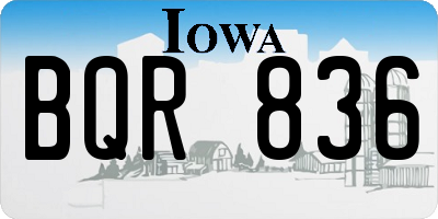 IA license plate BQR836