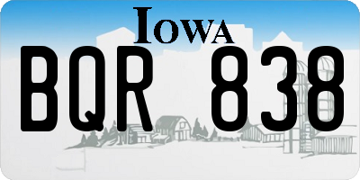 IA license plate BQR838