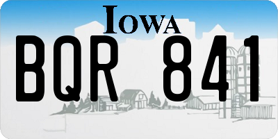 IA license plate BQR841