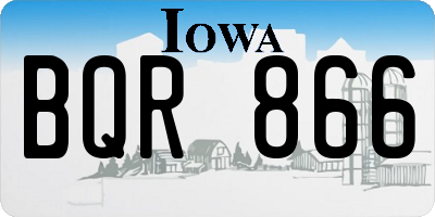 IA license plate BQR866