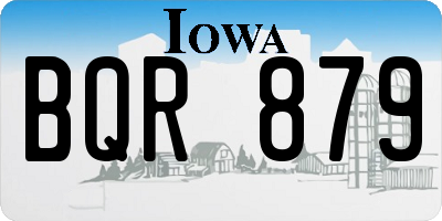 IA license plate BQR879